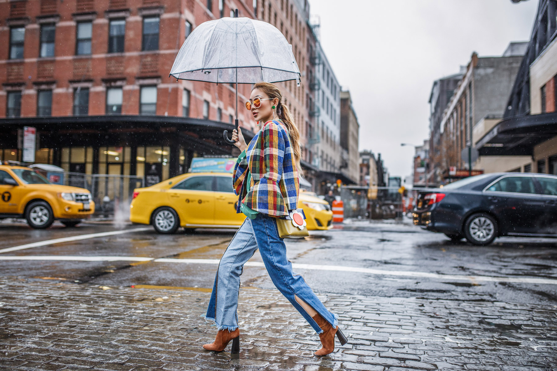6 Crucial Tips for Surviving Fashion Week // NotJessFashion.com // 70s Look Suno Plaid Jacket Zara Suede Booties 