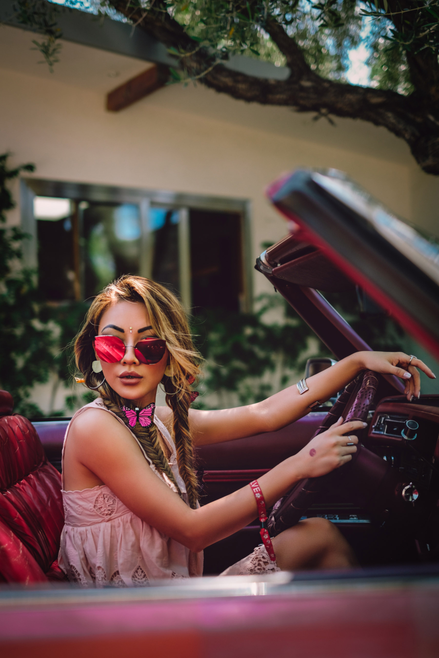 Red Mirror Sunglass - Instagram Outfit Round Up: Coachella 2017 Recap // Notjessfashion.com