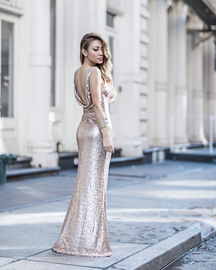 How to pick the perfect wedding dress, sequin gown // Notjessfashion.com