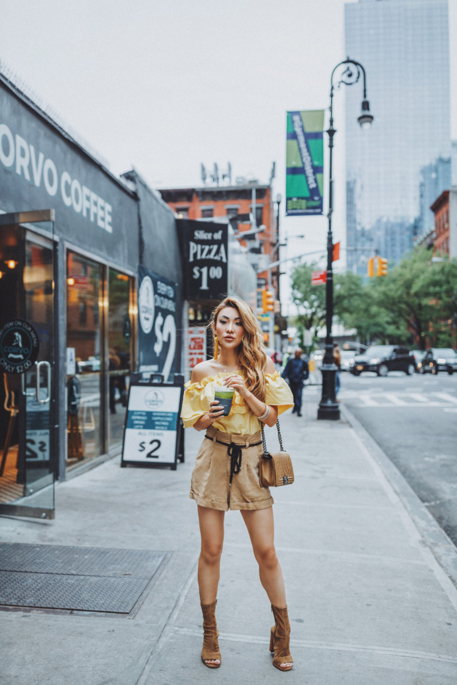 Yellow Top and Brown Tony Bianco Boots - The Garment District Comes to Life Again // Notjessfashion.com