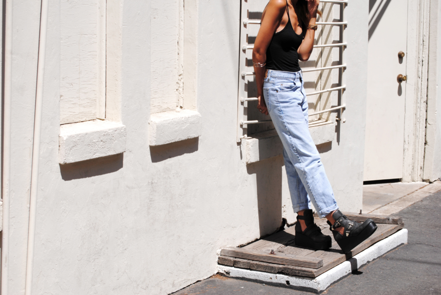 Cami Top and Boyfriend Jeans - Off Duty Style Outfits Cool Girls Swear By // NotJessFashion.com