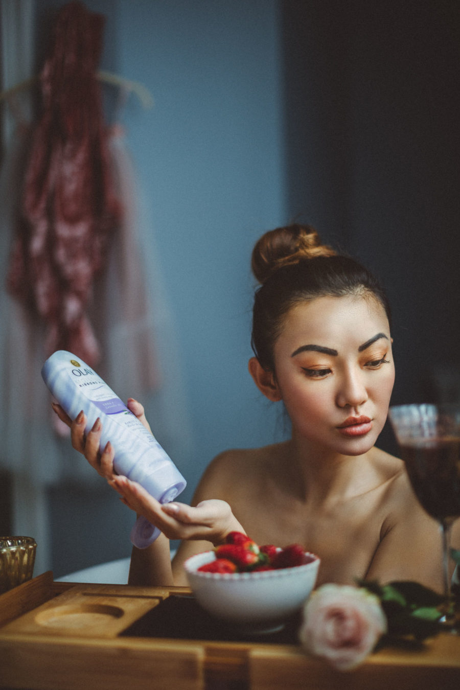 fashion blogger jessica wang sits in bathtub and shares essential haircare tips // Jessica Wang - Notjessfashion.com