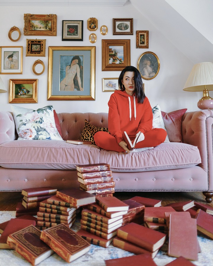jessica wang shares what to wear for winter in a red matching sweatsuit // Jessica Wang - Notjessfashion.com