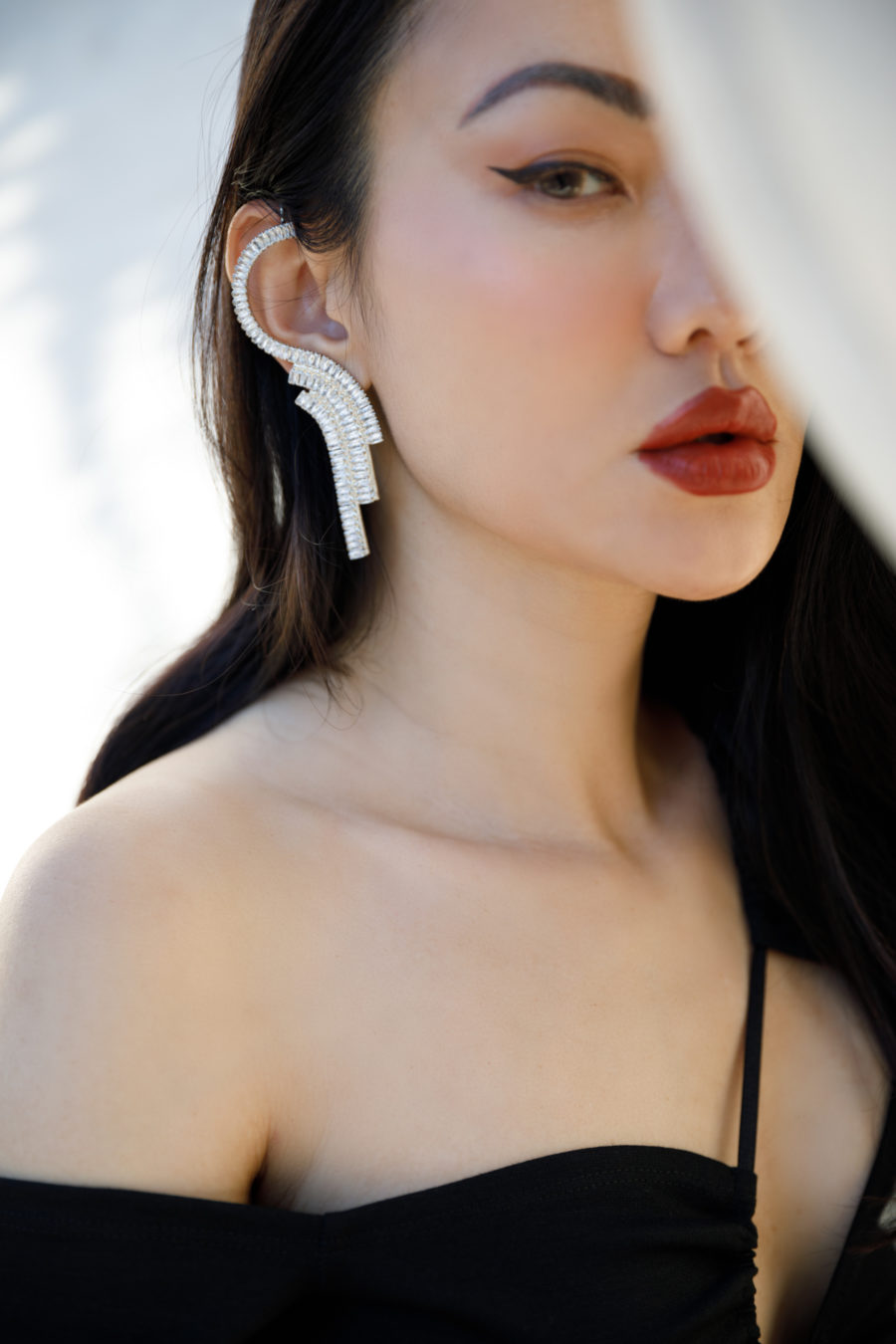Jessica Wang wearing spring makeup trends featuring red glossy lips // Jessica Wang - Notjessfashion.com