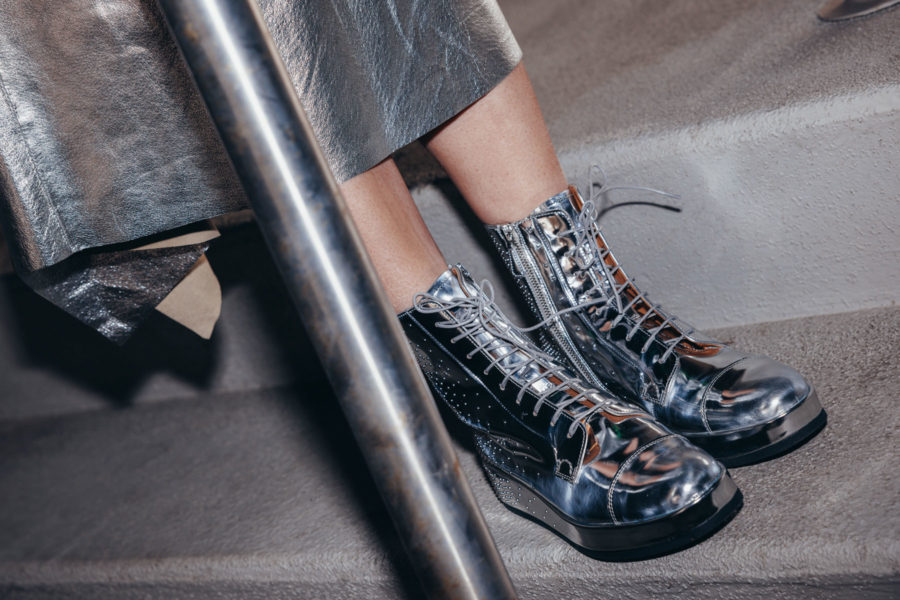jessica wang wearing churchs silver boots while sharing 2021 winter shoe // Jessica Wang - Notjessfashion.com